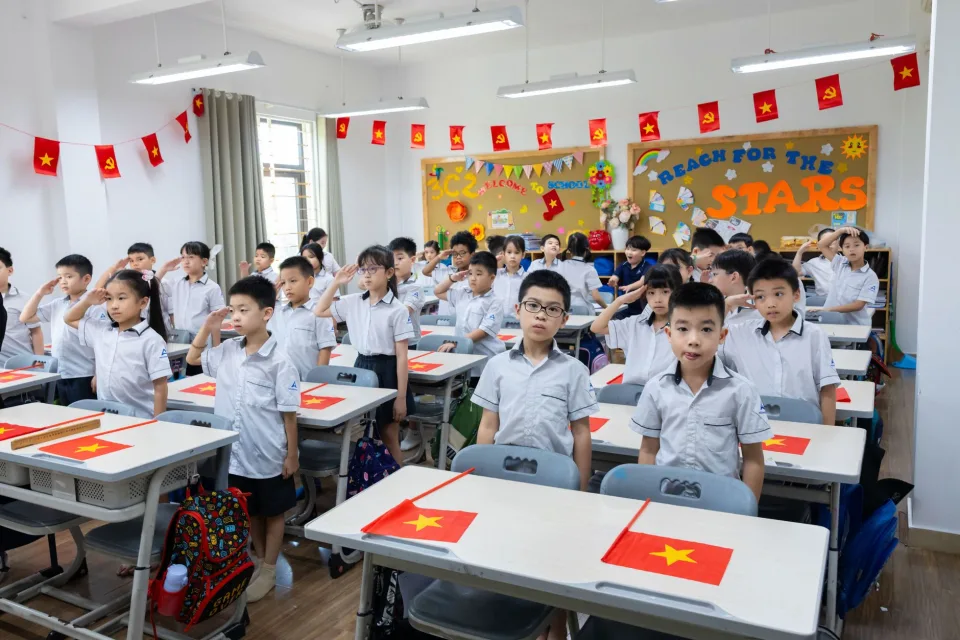 Lớp học đang diễn ra